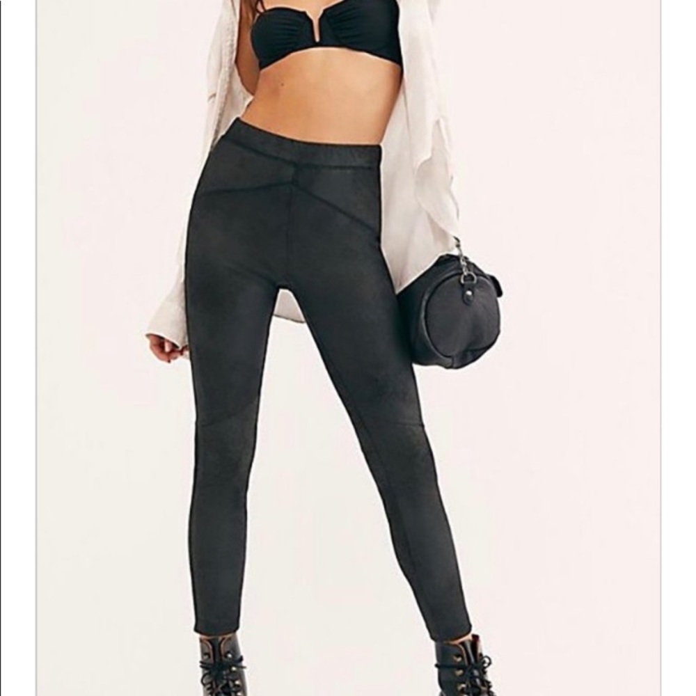 Free People Midnight Vegan Suede Skinny (cd88)